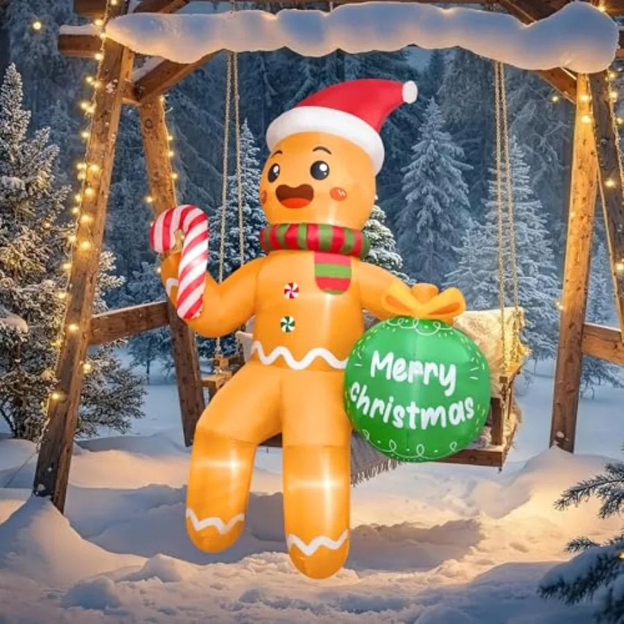 11 Foot Outdoor Christmas Inflatable Gingerbread M With LEDs
