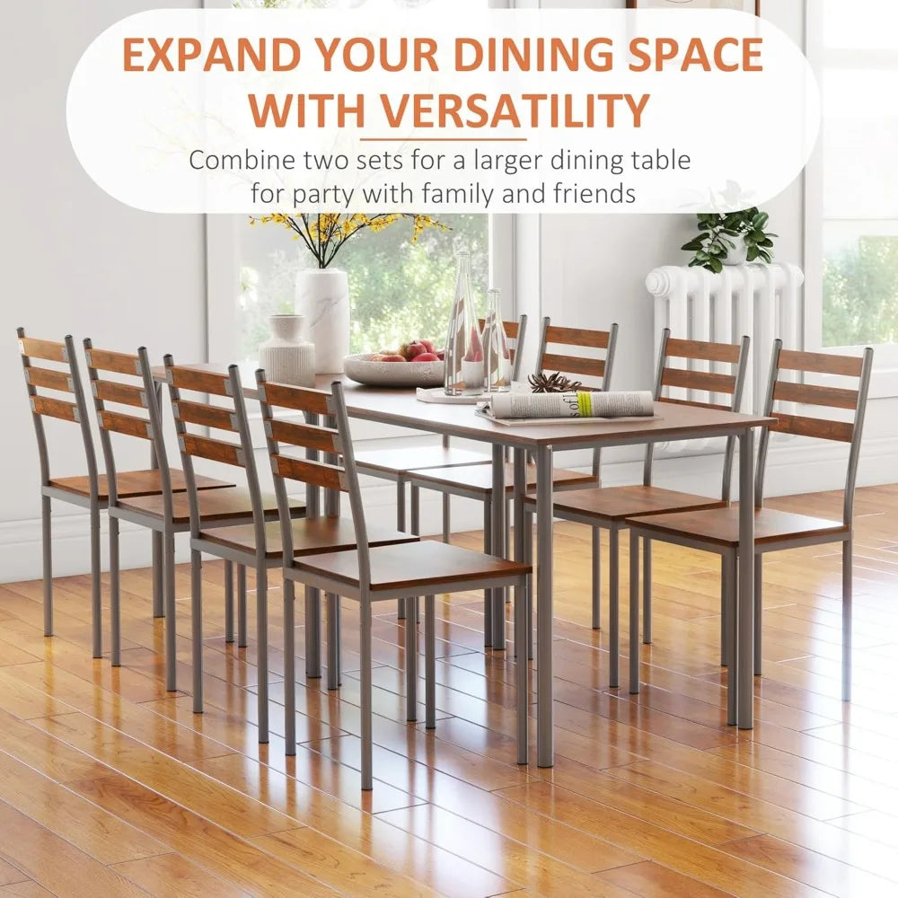 HOMCOM Dining Table Set for Small Spaces