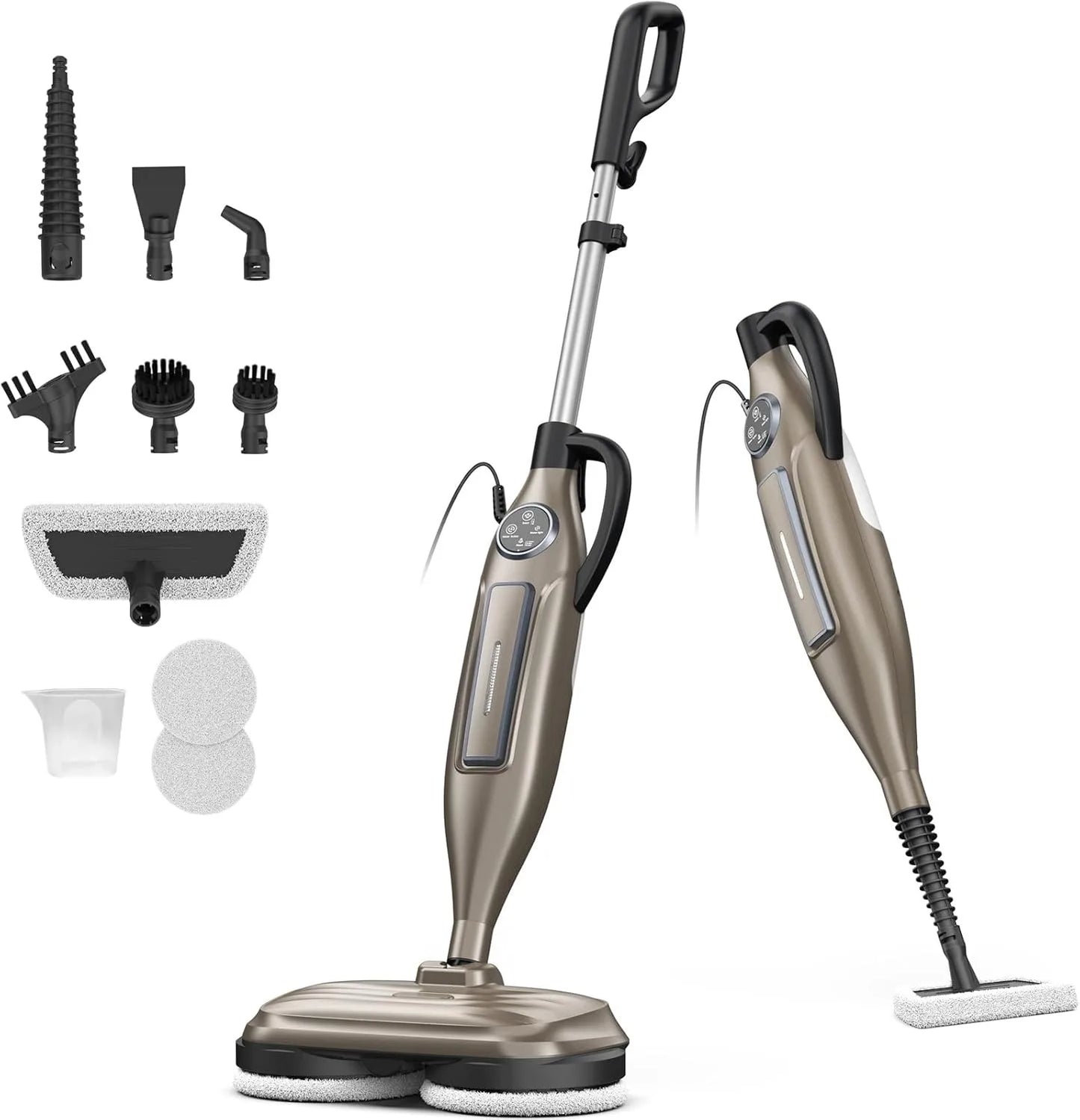 1300W Steam Mop Cleaner with Rotating Mop Pad
