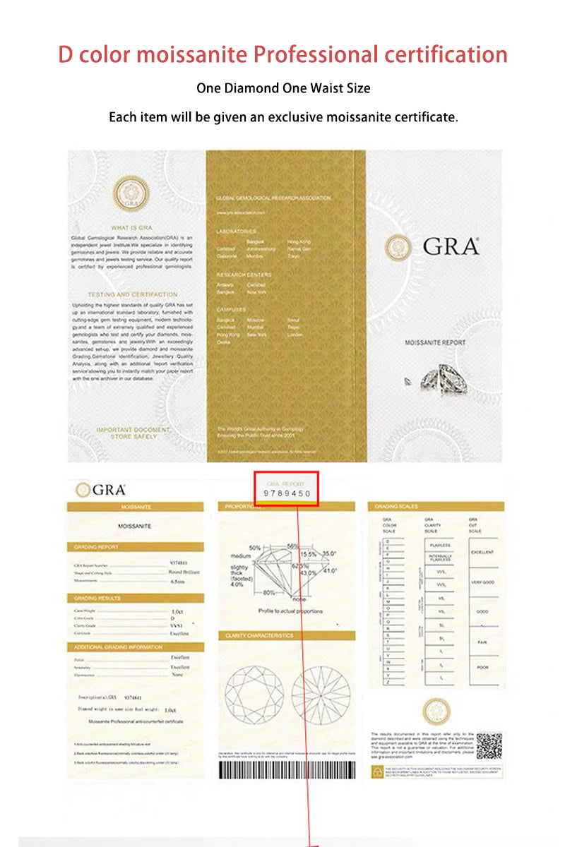 925 Sterling Silver 18K Gold Necklace with Moissanite