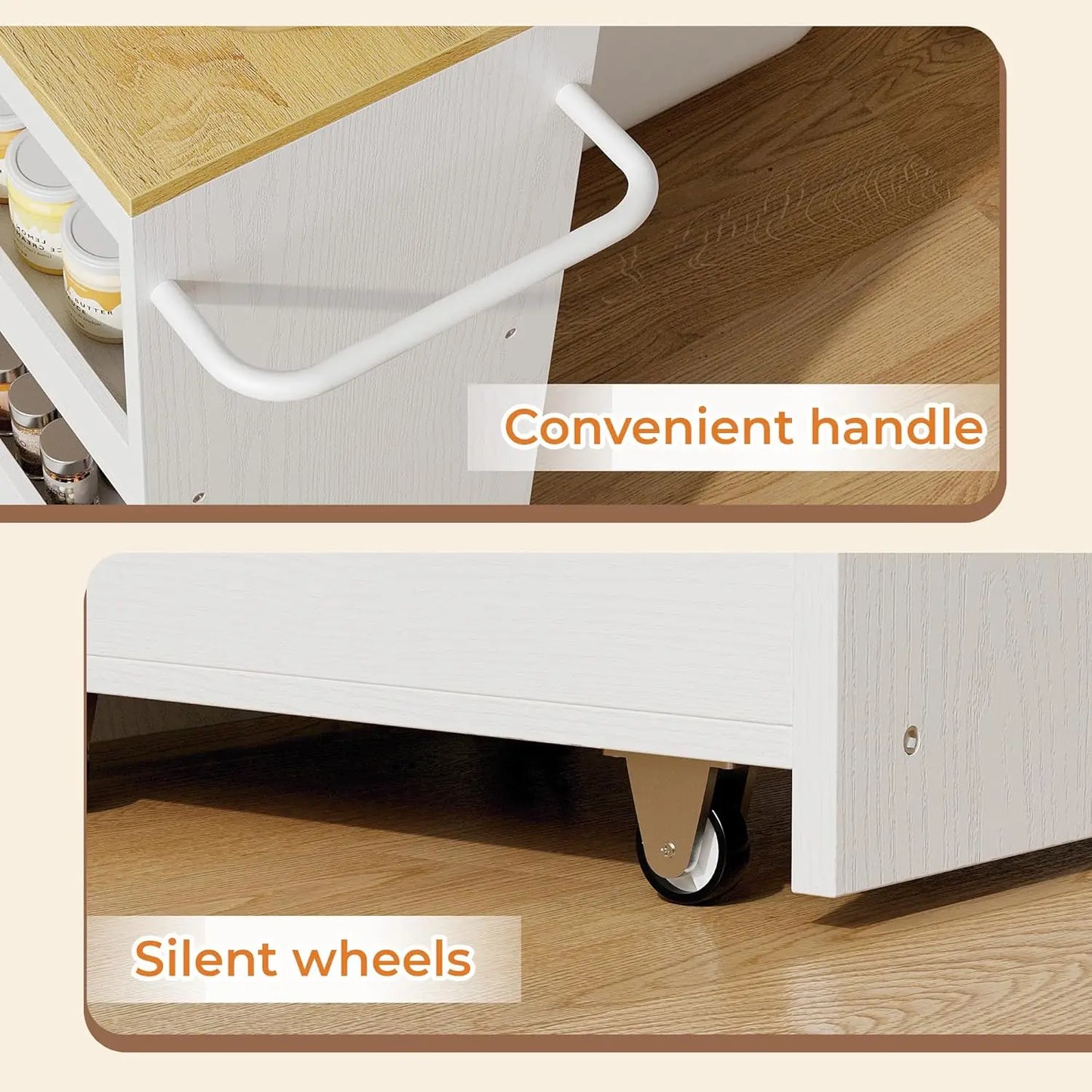 4-Tier Slim Rolling Cart with Drawers & Wheels for Small Spaces