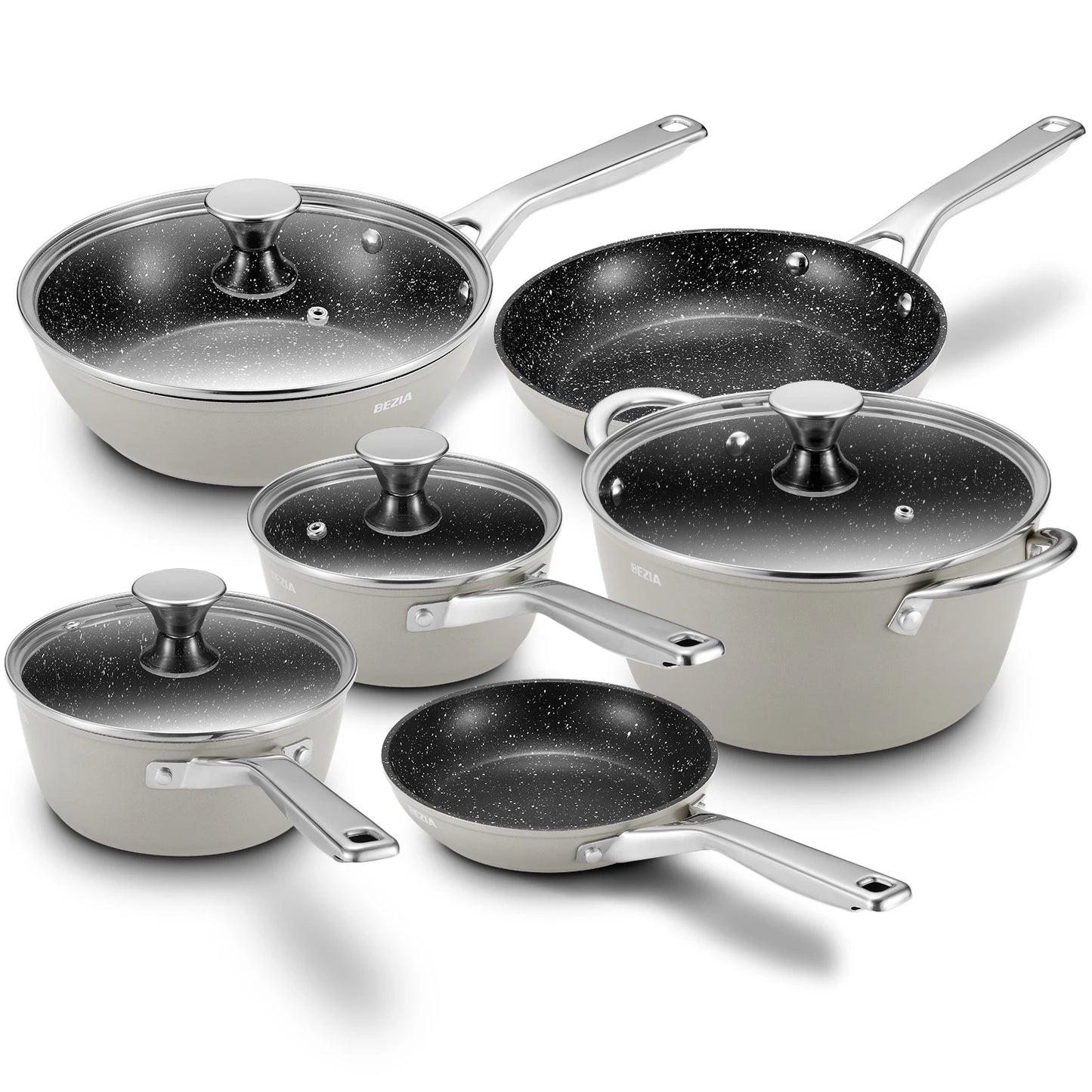 BEZIA 10-Piece Induction Cookware Set