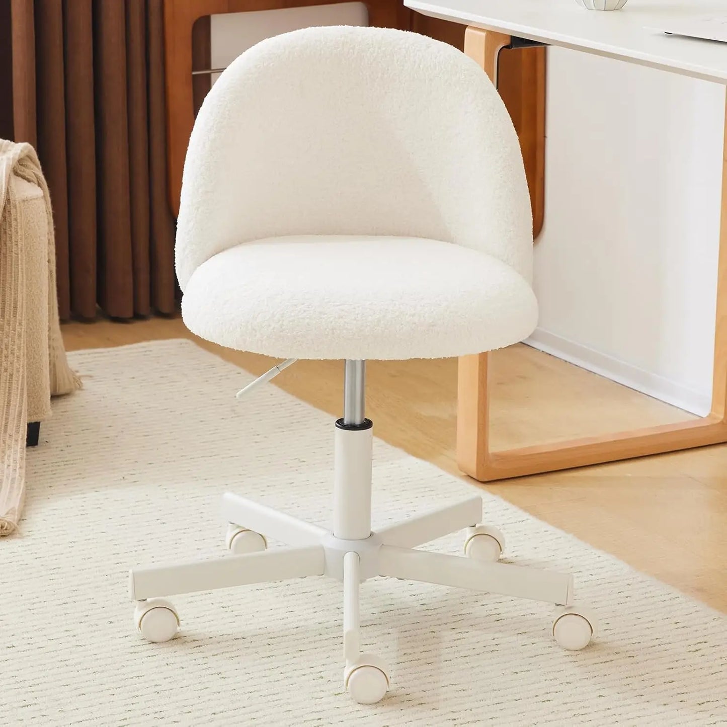 Armless Desk Chair with Wheels