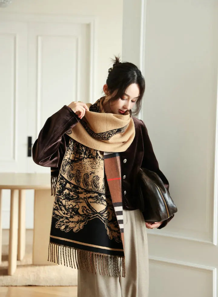 New Fashion Tower Print Winter Women's Scarf