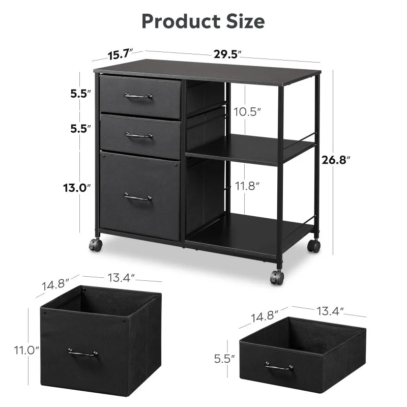 GALAXHERO Mobile File Cabinet and Printer Stand
