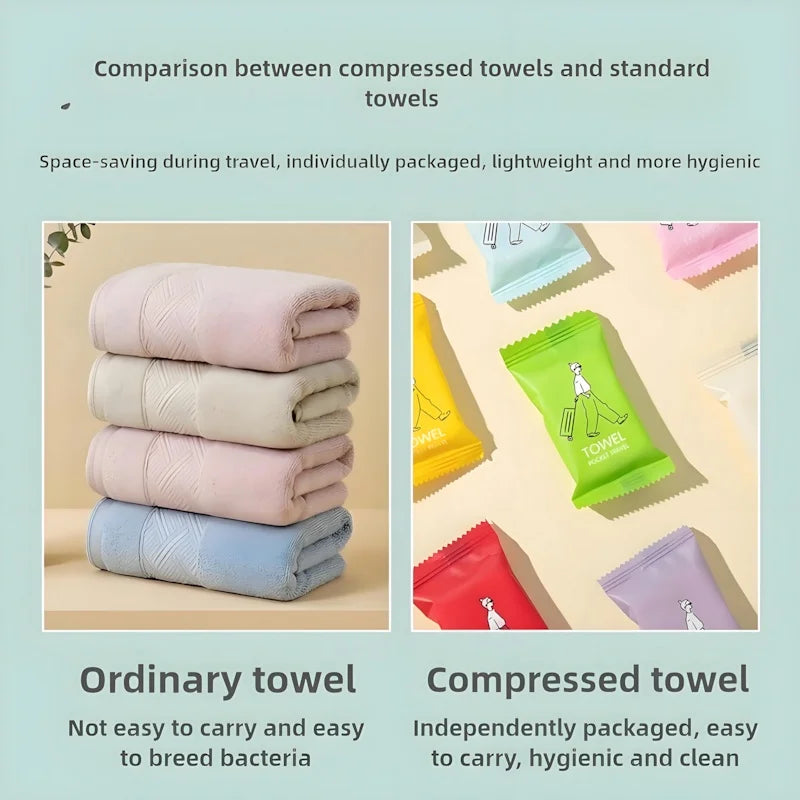 Compressed Travel Towels  - Thick & Soft