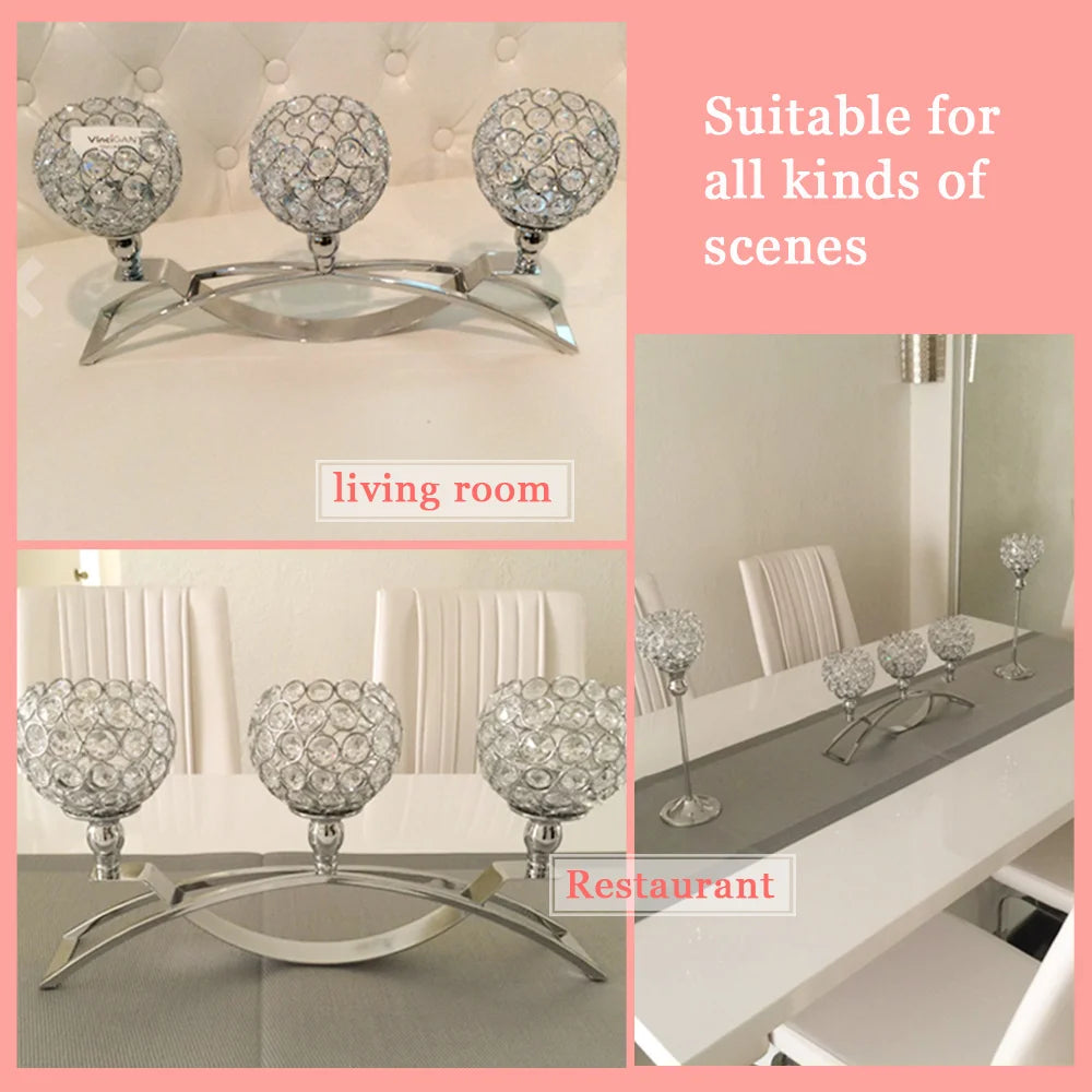 Crystal Table Candelabra Centerpiece DiningRoom