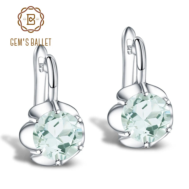 GEM'S BALLET 925 Sterling Silver and Natural Gem Earrings