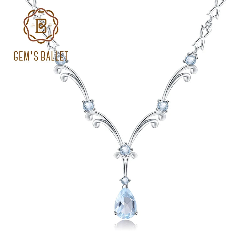 GEM'S BALLET Natural Gemstone 925 Sterling Silver Pendant