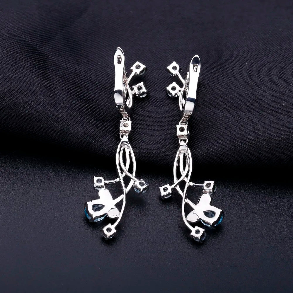 GEM'S BALLET Natural Gems Drop Earrings