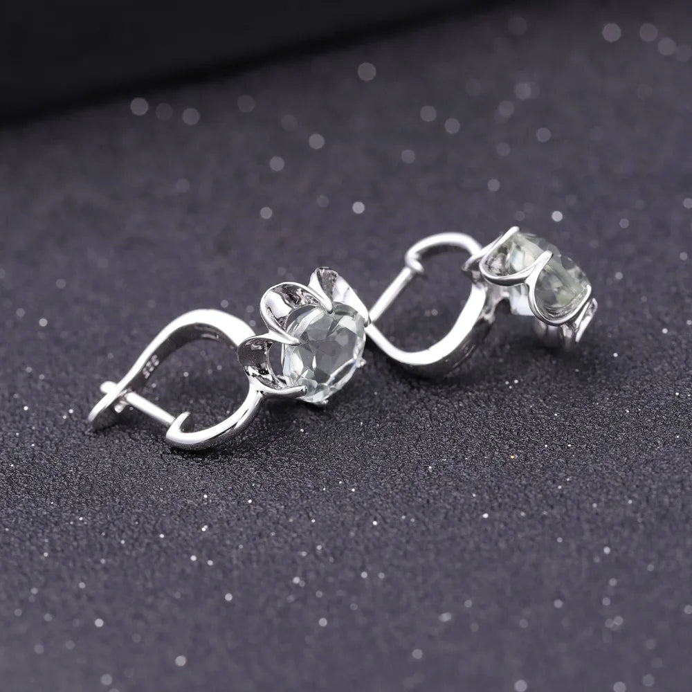 GEM'S BALLET 925 Sterling Silver and Natural Gem Earrings