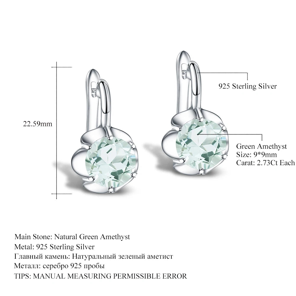 GEM'S BALLET 925 Sterling Silver and Natural Gem Earrings