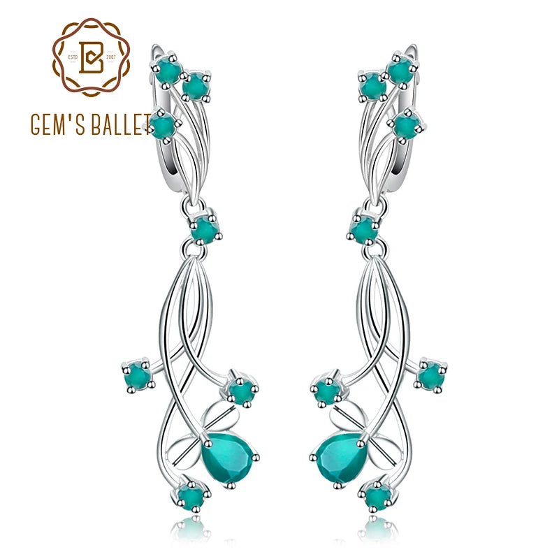 GEM'S BALLET Natural Gems Drop Earrings