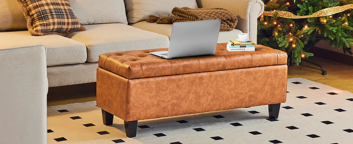 Redlife 15.5 x 42 x 16 inch Storage Ottoman