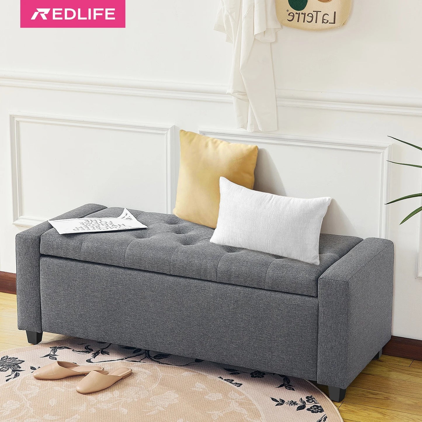 Redlife 47.8'' Storage Ottoman