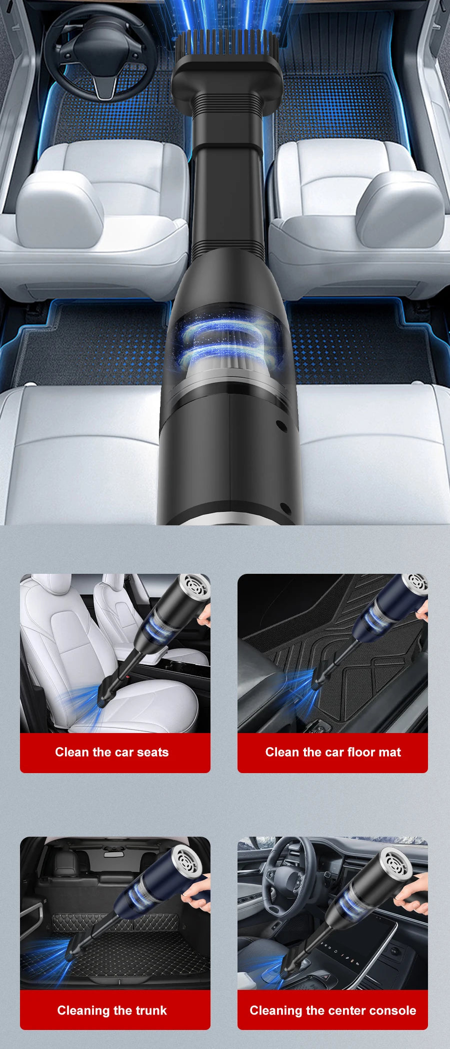 BELIBUY High Power Portable Vacuum Cleaner