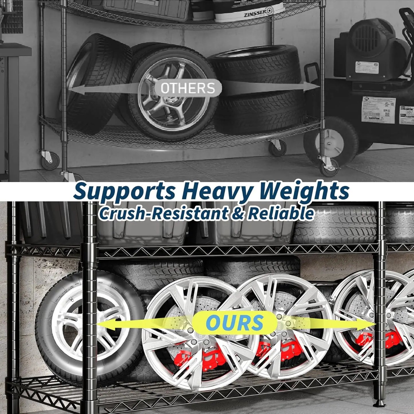 Heavy Duty Metal Pantry Storage Shelves 4 or 5 Tiers