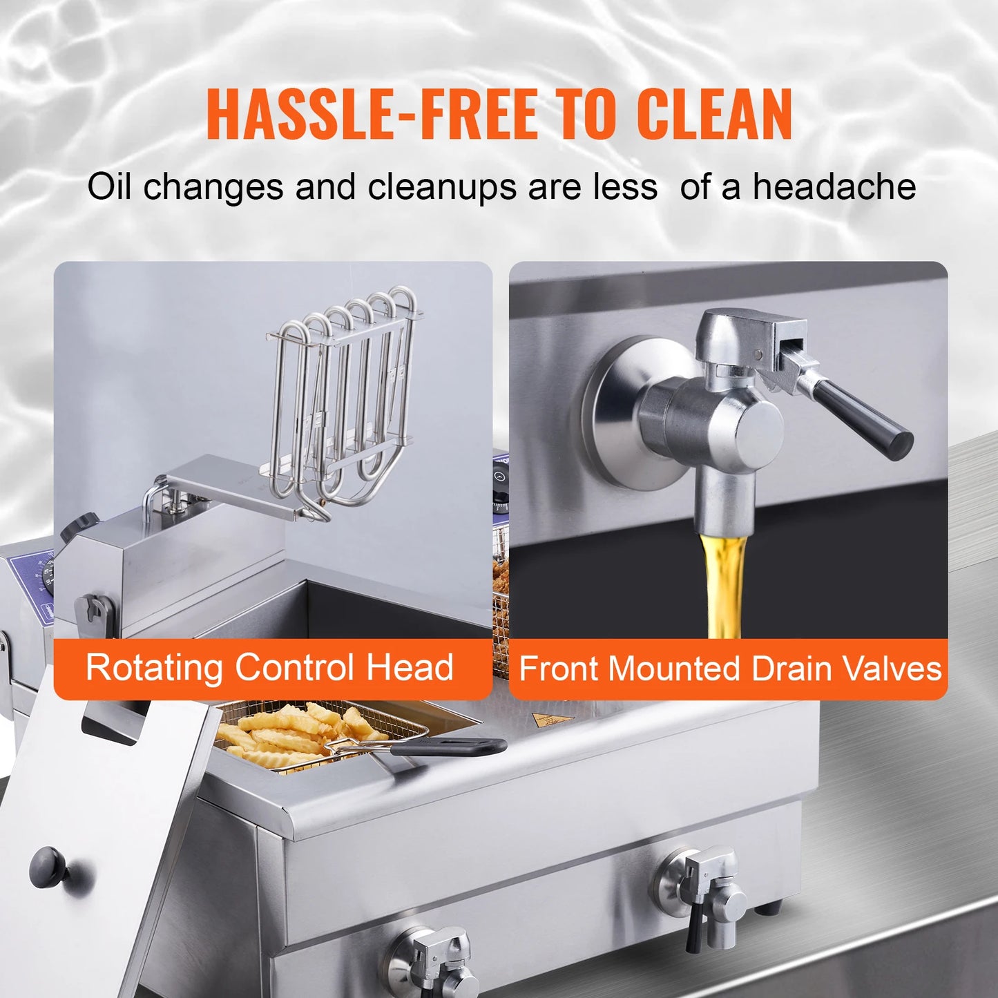 SucceBuy  Electric Deep Fryer w/Dual Removable Tanks
