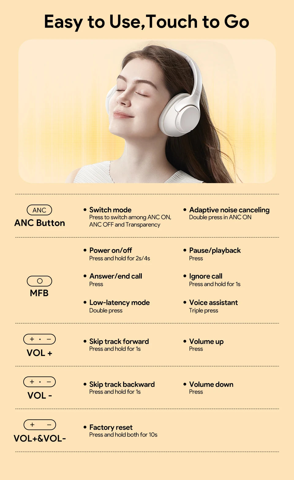 QCY H3 ANC Wireless Headphones
