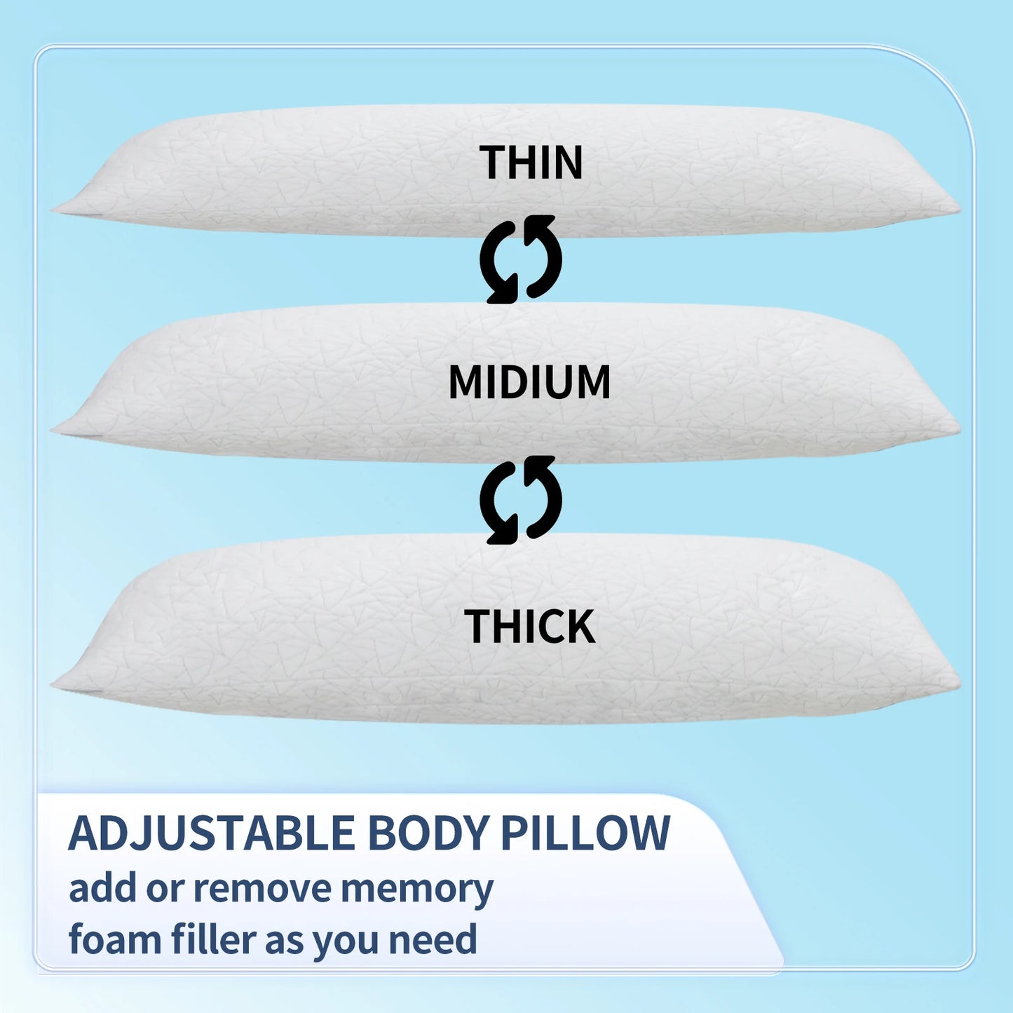 Memory Foam Fluffy Body Pillow