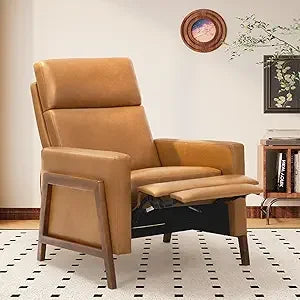 Upholstered Leather Recliner Chair