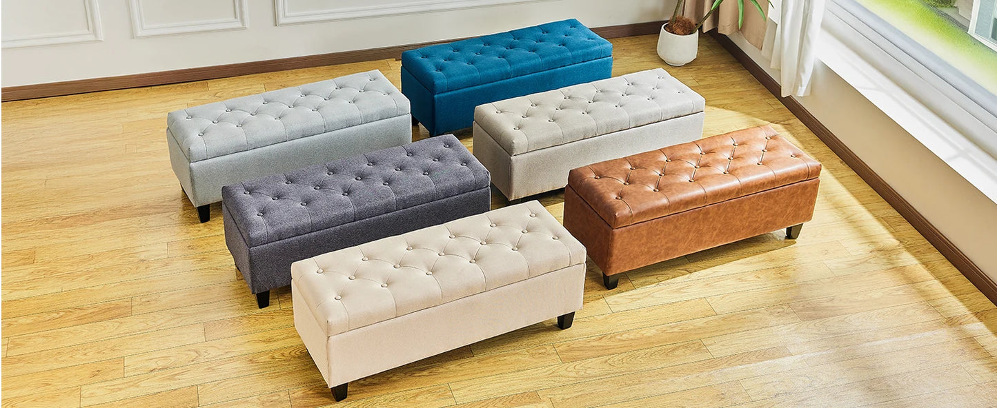 Redlife 15.5 x 42 x 16 inch Storage Ottoman