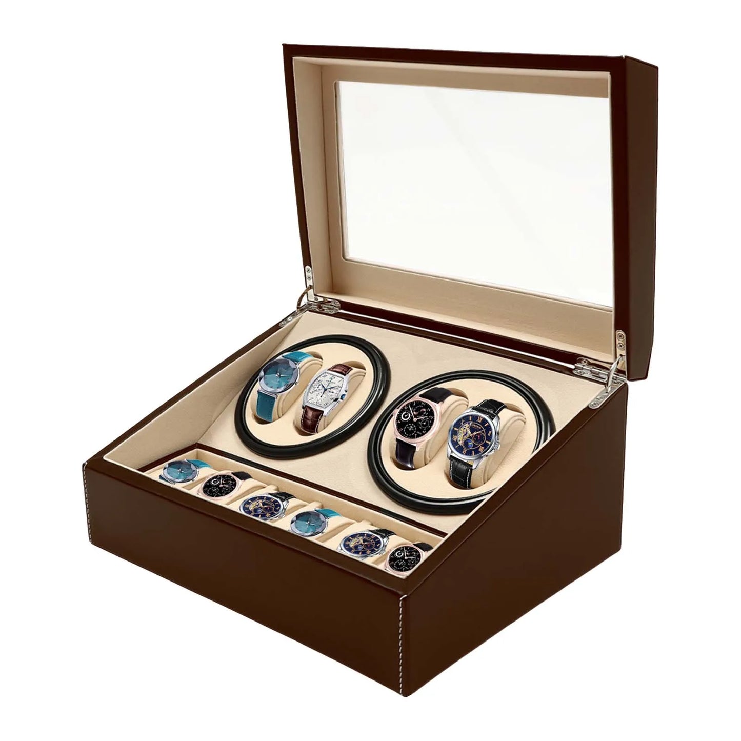 4+6 Watch Winder Simulated Leather