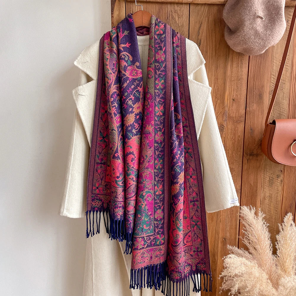 Tassel Blanket Design Thick Pashmina