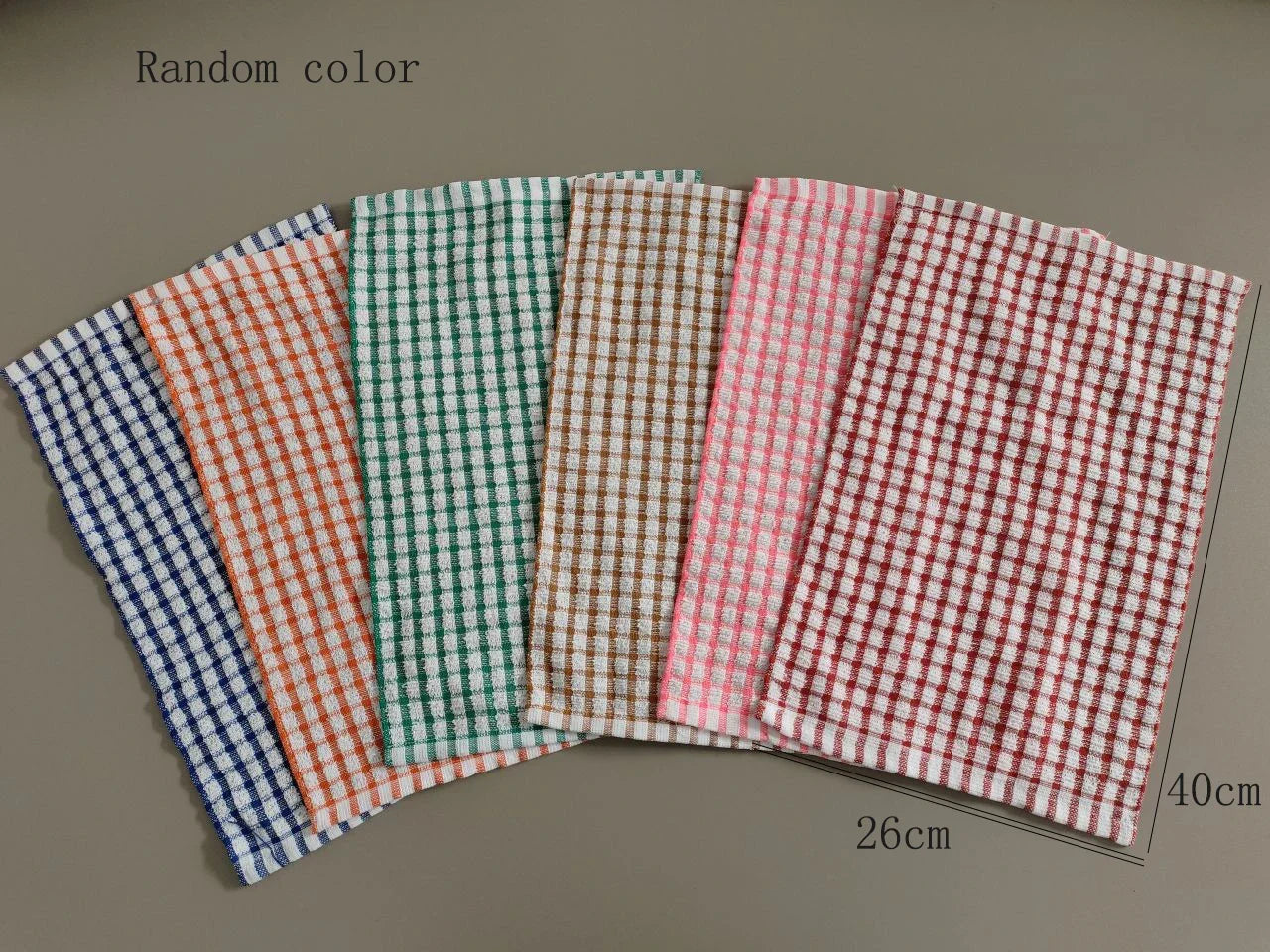 6 Piece Cotton Kitchen Tea Towels 10 x 14 Inch