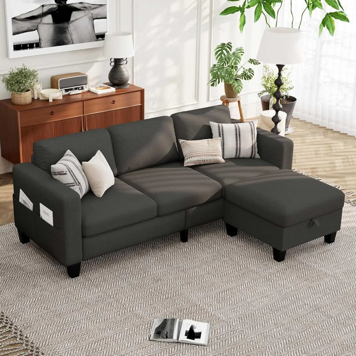 Small Sectional L Shaped Couch With Ottoman