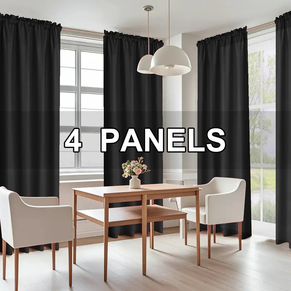 4 Piece Light Filtering Curtains
