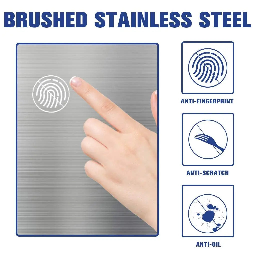 Automatic Touchless 13-Gallon Stainless Steel Trash Can with Odor Control