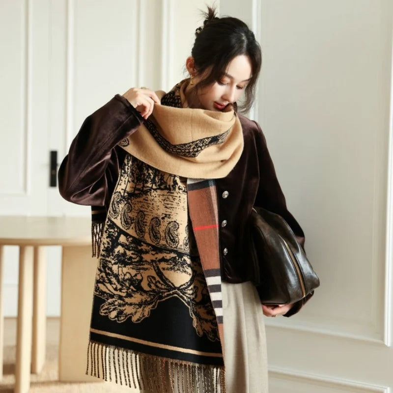 New Fashion Tower Print Winter Women's Scarf