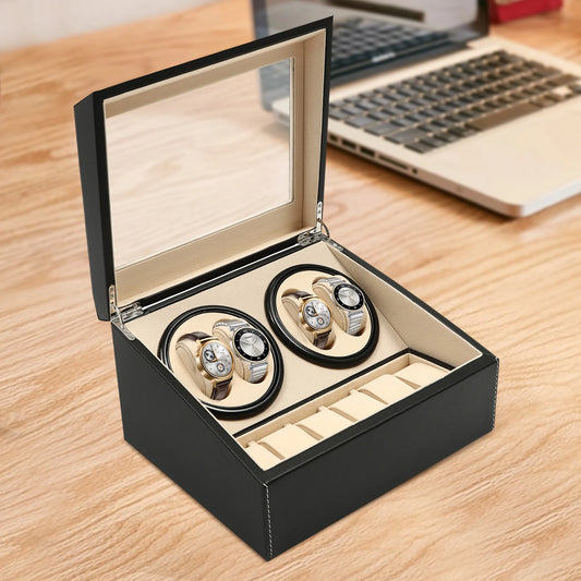 4+6 Watch Winder Simulated Leather