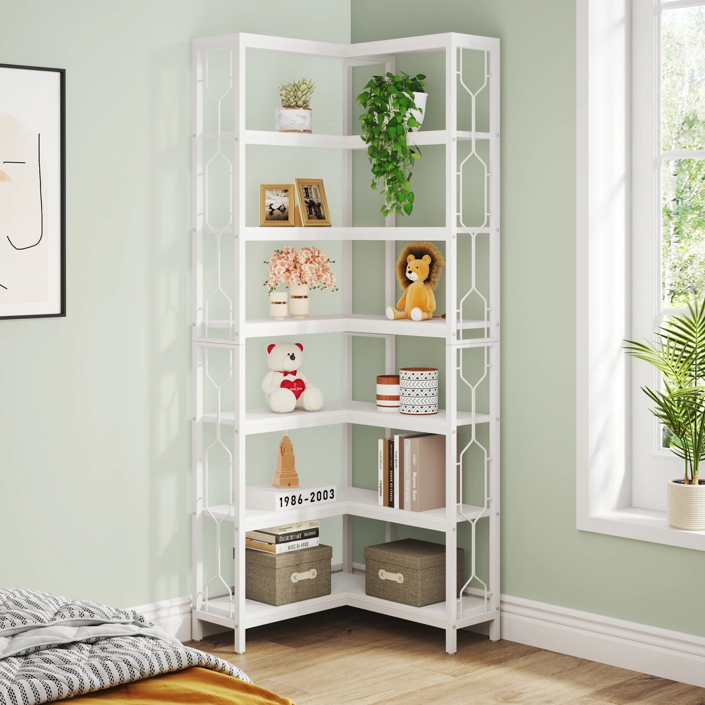 Tribesigns 7 Tier Corner Shelf or Bookcase