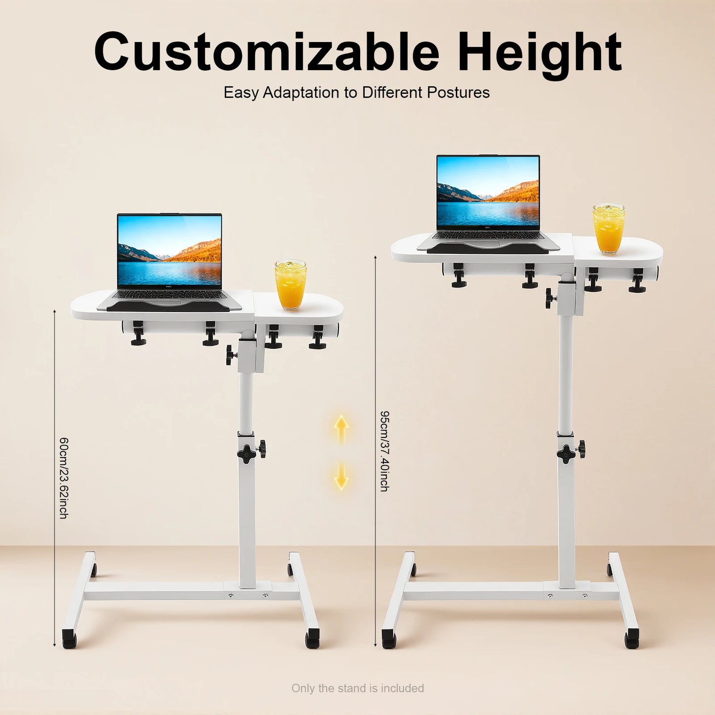 Laptop Desk Stand 360° Adjustable Tilting Over Bed or Chair Side Table