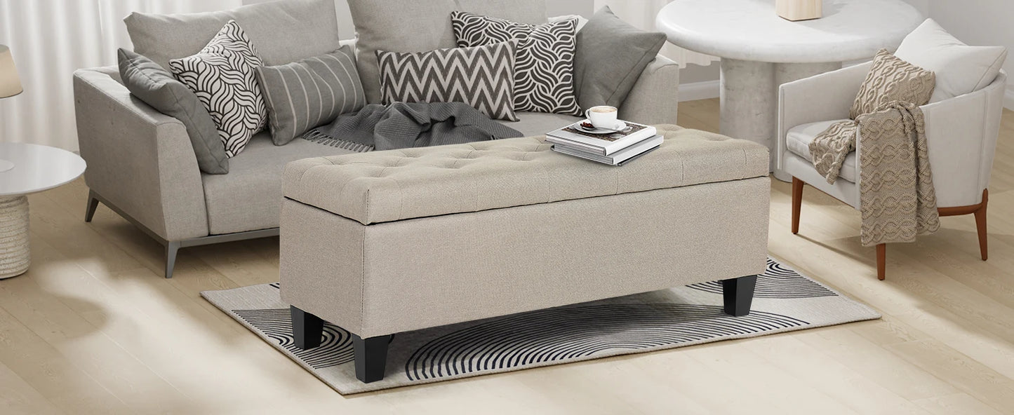 Redlife 15.5 x 42 x 16 inch Storage Ottoman
