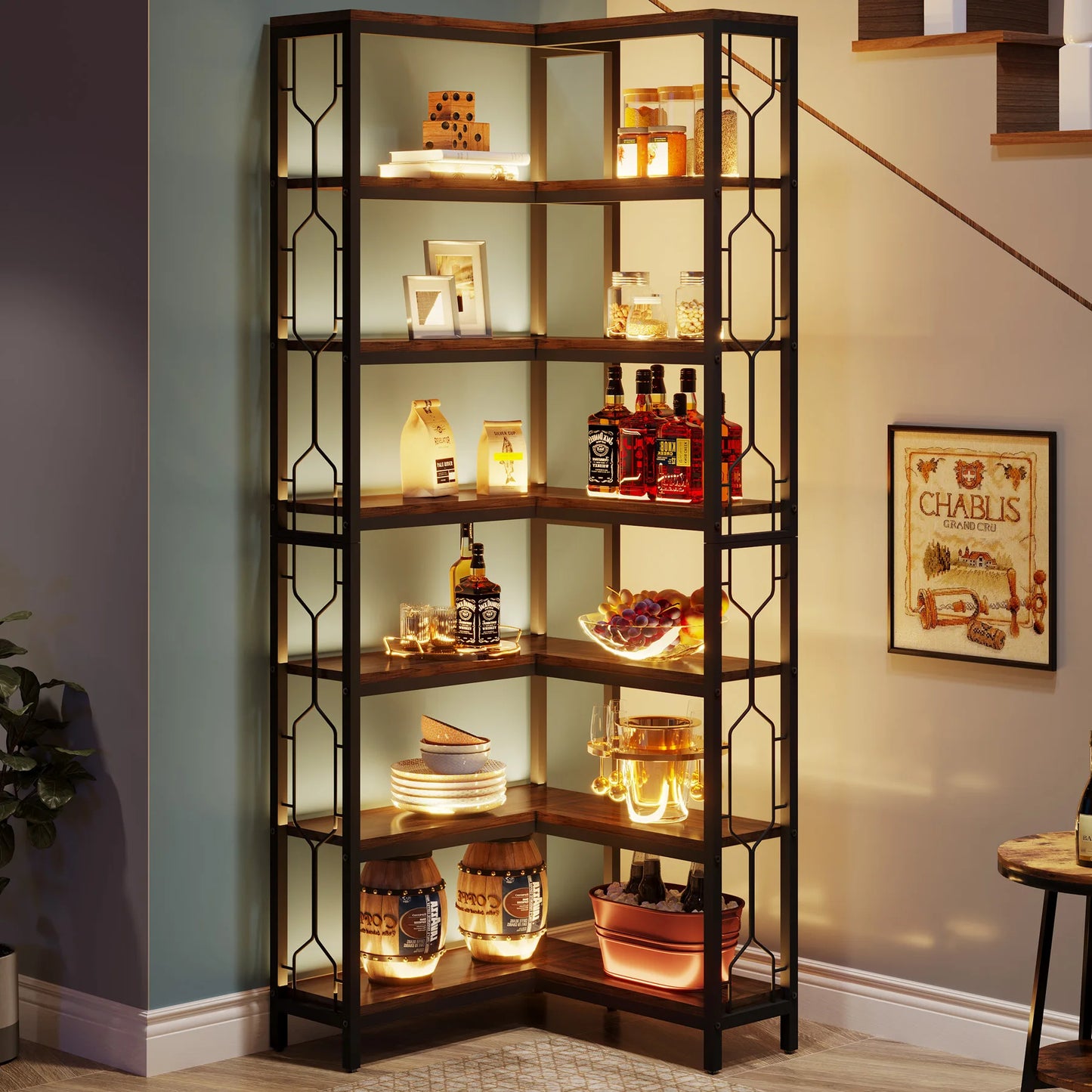 Tribesigns 7 Tier Corner Shelf or Bookcase