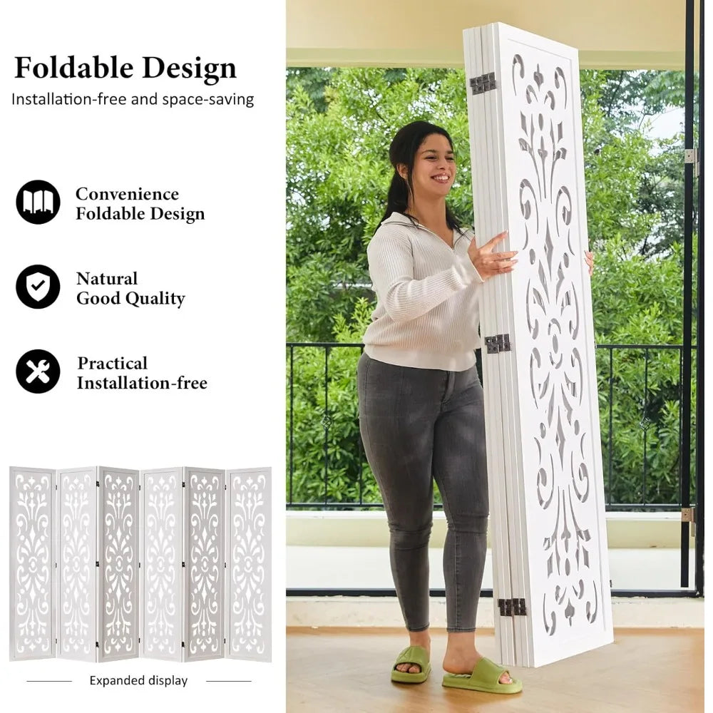 5.6Ft Classical Carved Partition Screen