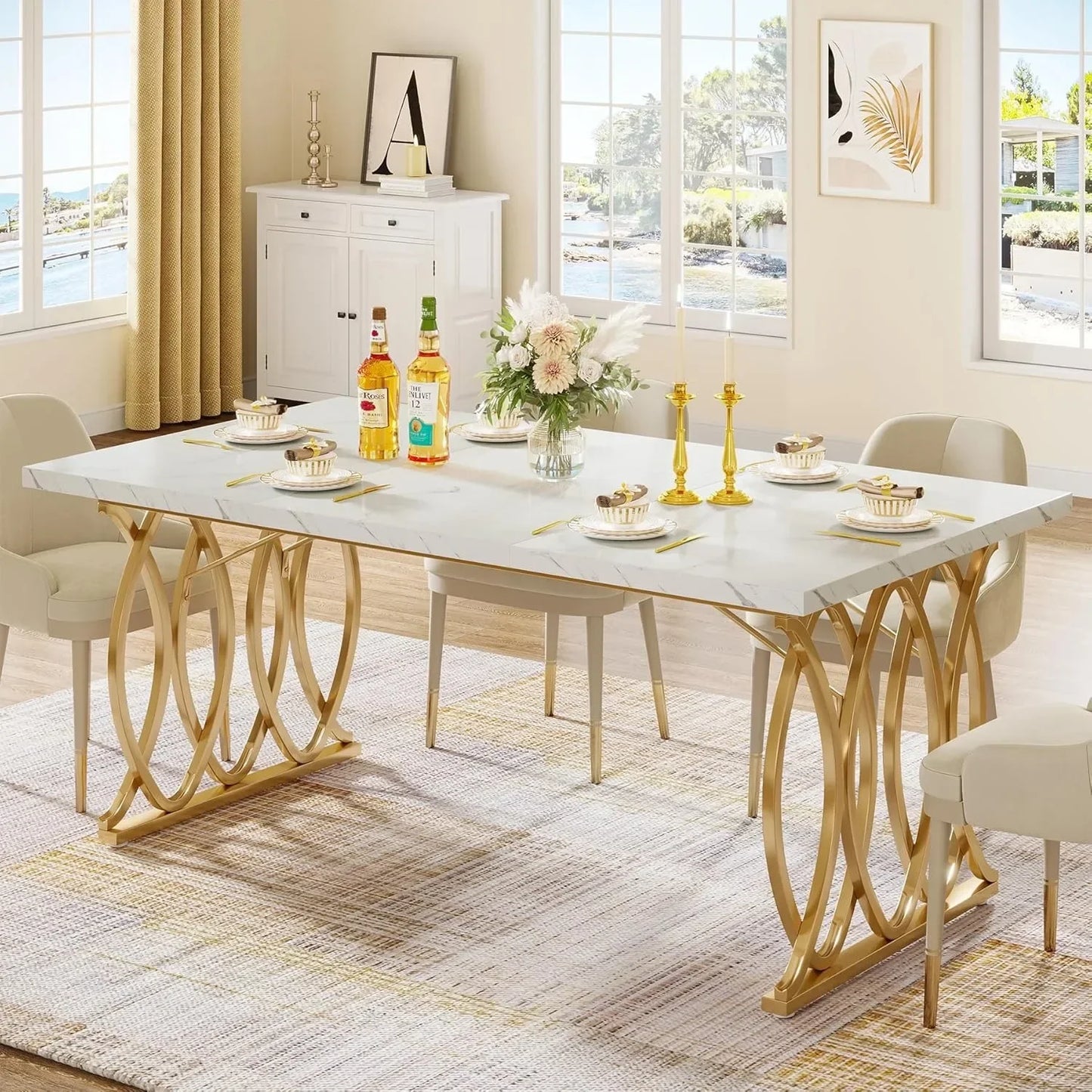 Modern 63" Dining Table