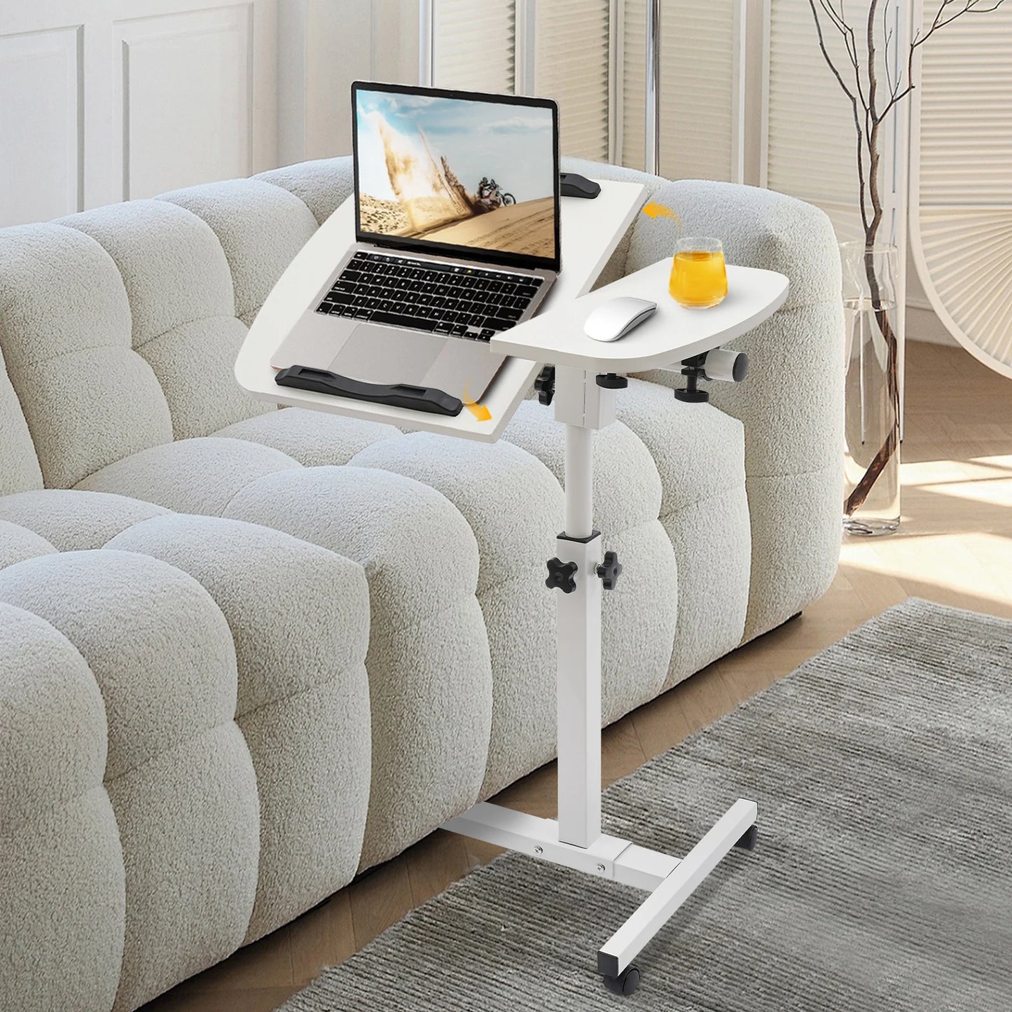 Laptop Desk Stand 360° Adjustable Tilting Over Bed or Chair Side Table