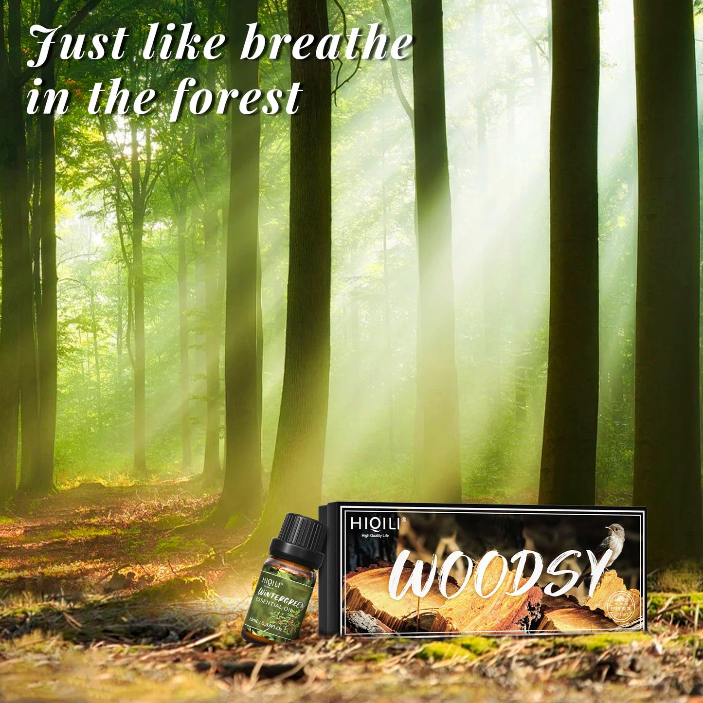 HIQILI Woody Gift Set for Aromatherapy Diffuser