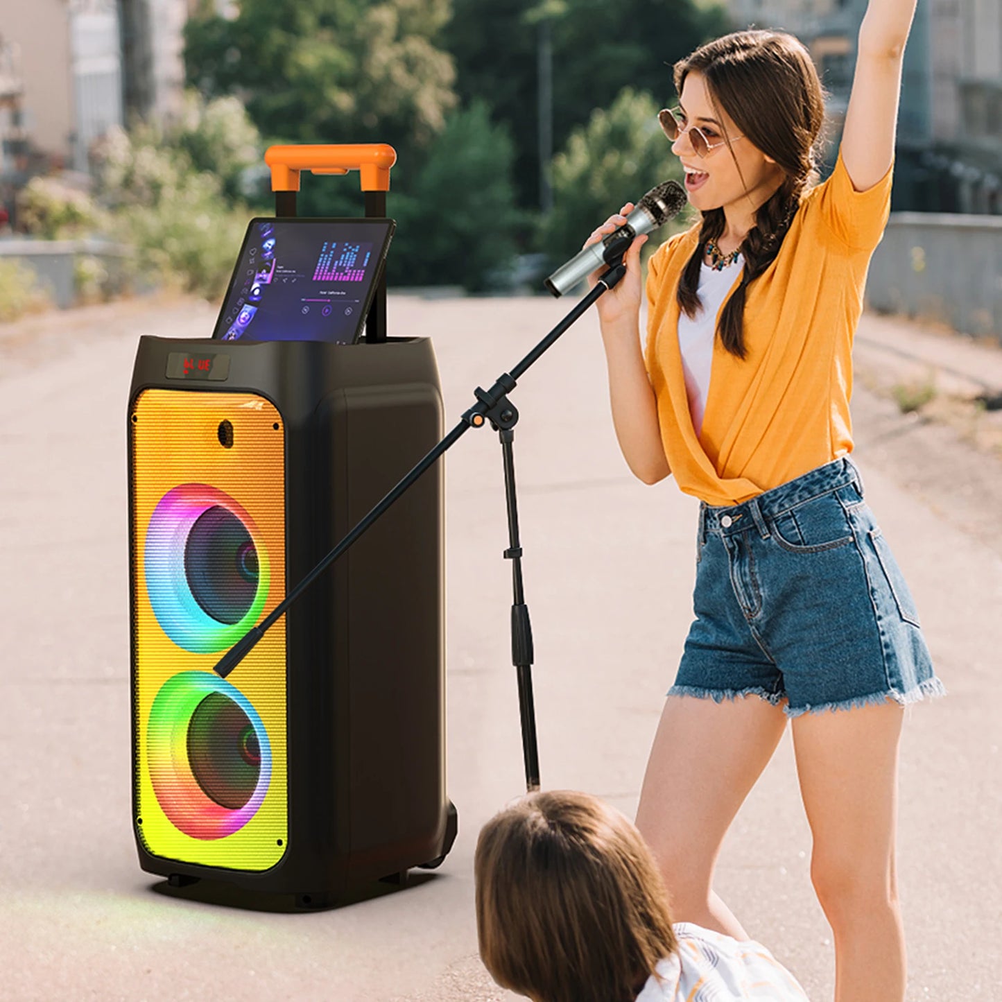 T8 Karaoke Machine with 2 Wireless Microphones
