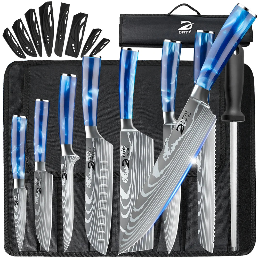 MDHAND 8pcs Kitchen Knife Set