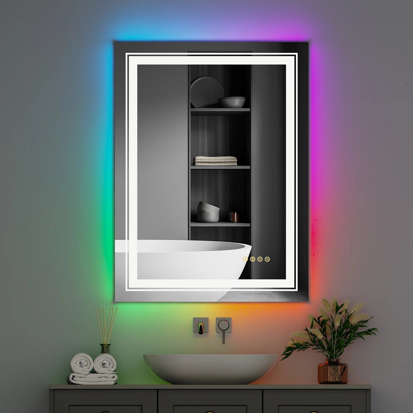 Large Bathroom LED Vanity Mirror