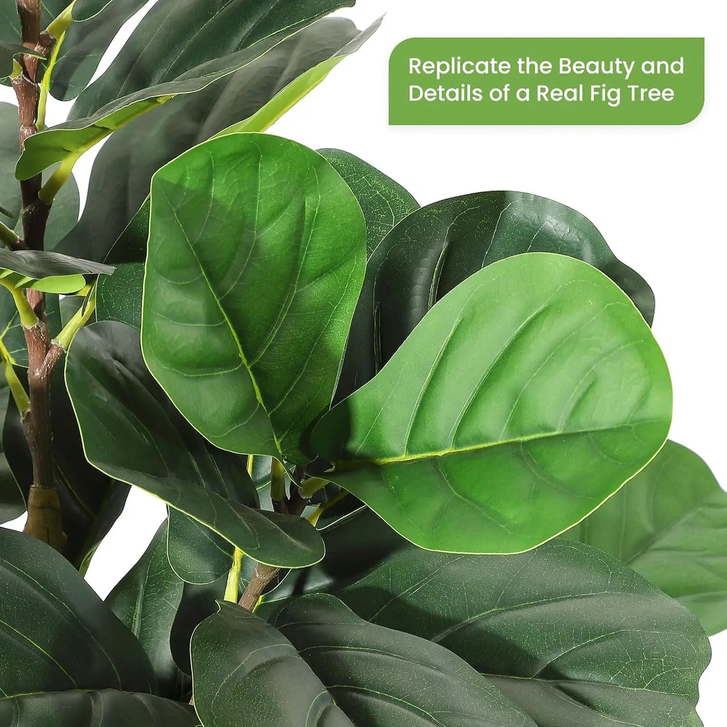 5 or 7FT Artificial Fiddle Leaf Fig Tree with Pot