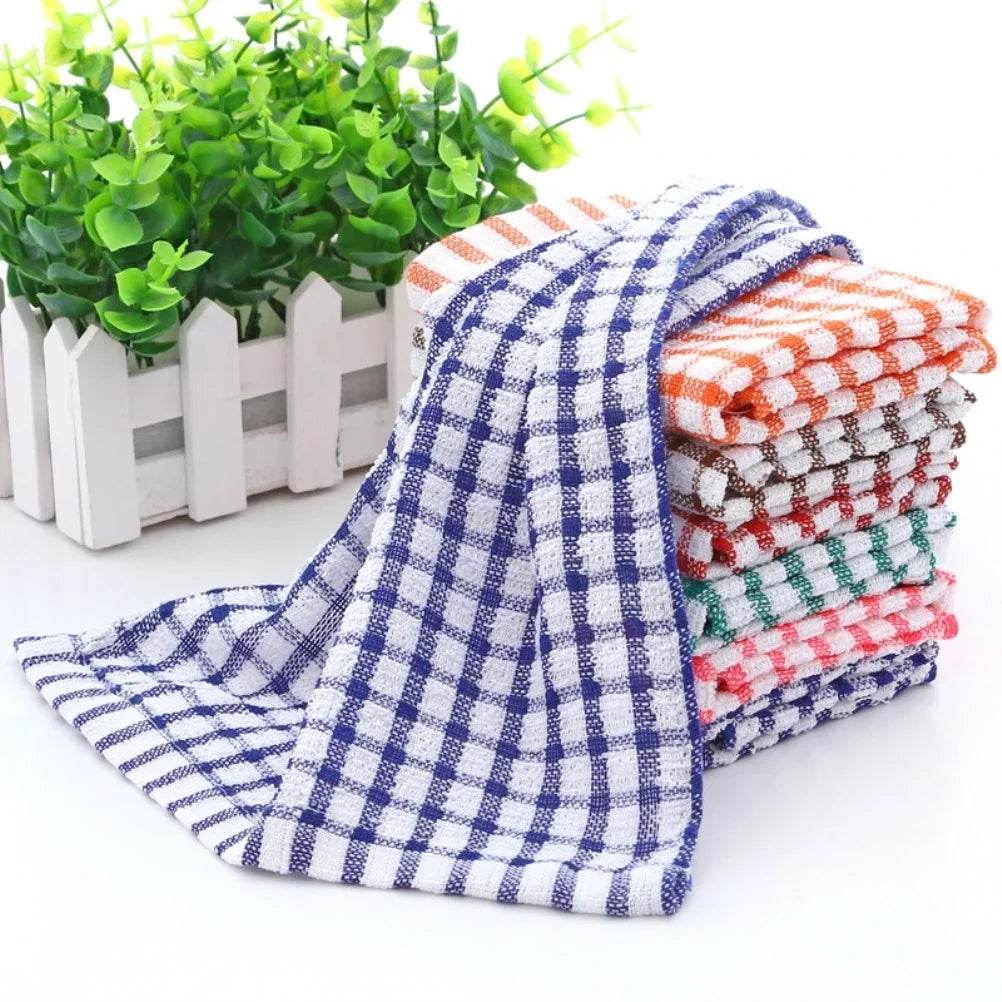 6 Piece Cotton Kitchen Tea Towels 10 x 14 Inch