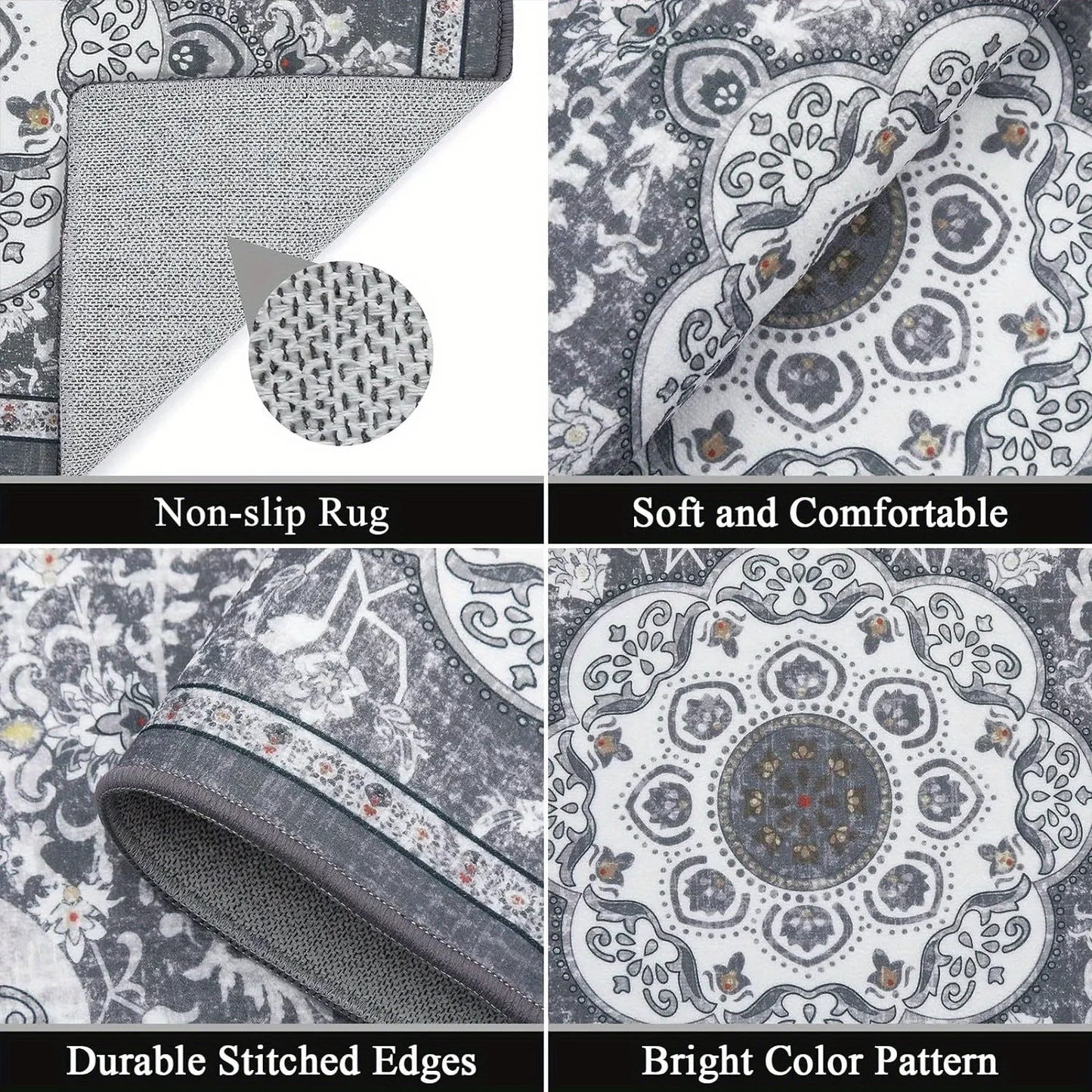 Bohemian Style Kitchen Rug Set