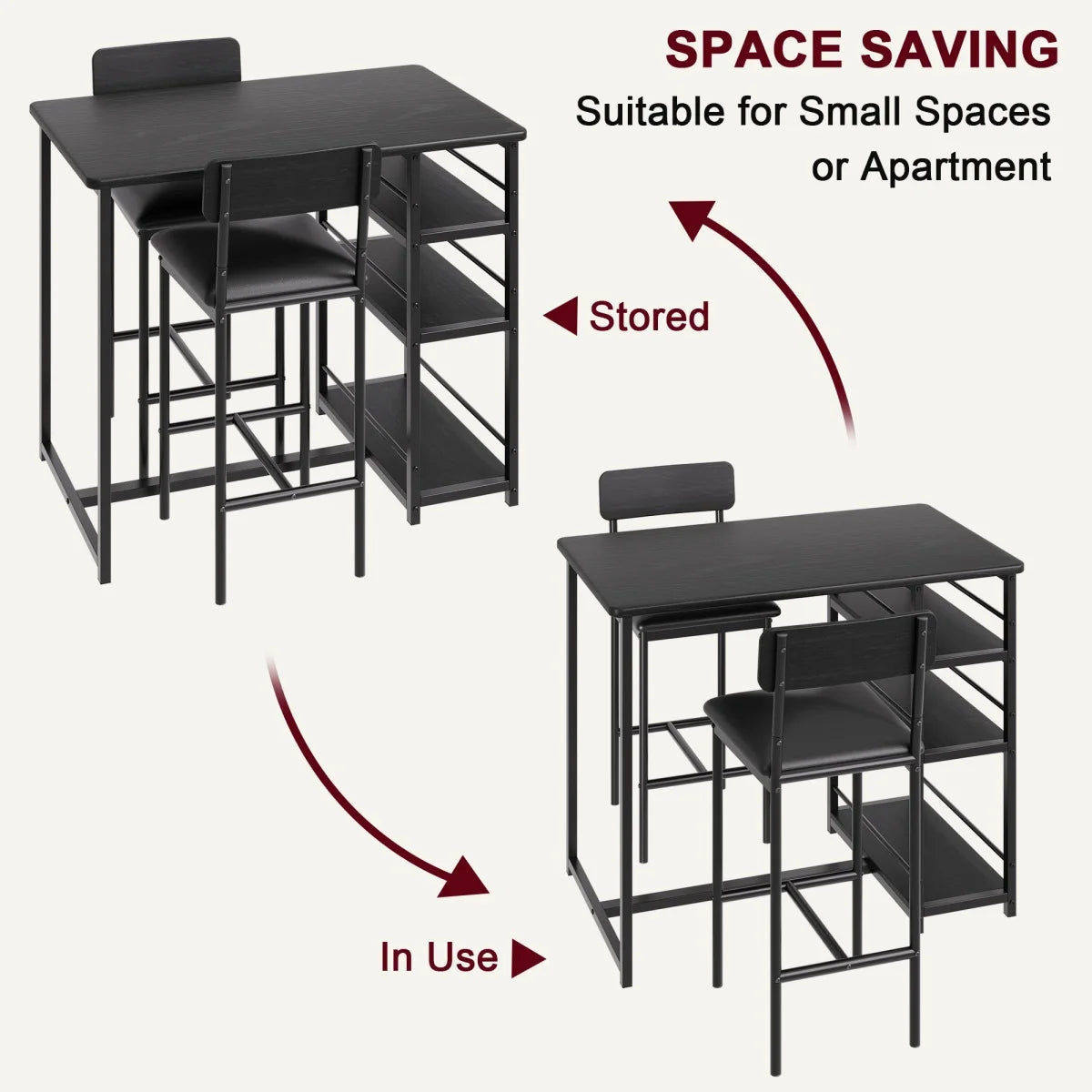 2-Person Dining Table Set For Small Spaces