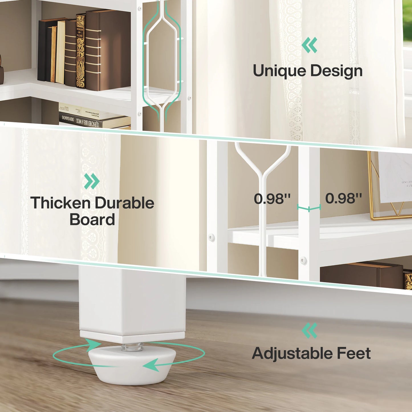 Tribesigns 7 Tier Corner Shelf or Bookcase